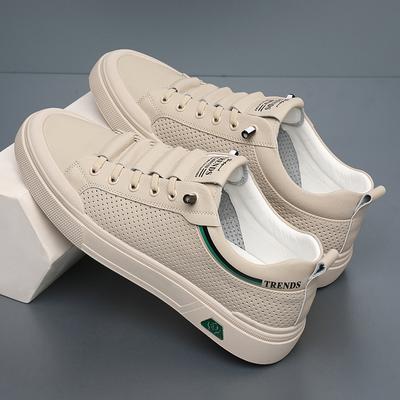 Pantofi Oxford de marcă la modă pentru bărbați, pantofi mici albi decupați de vară, pantofi casual pentru bărbați, pantofi sport de parc, tălpi de masaj