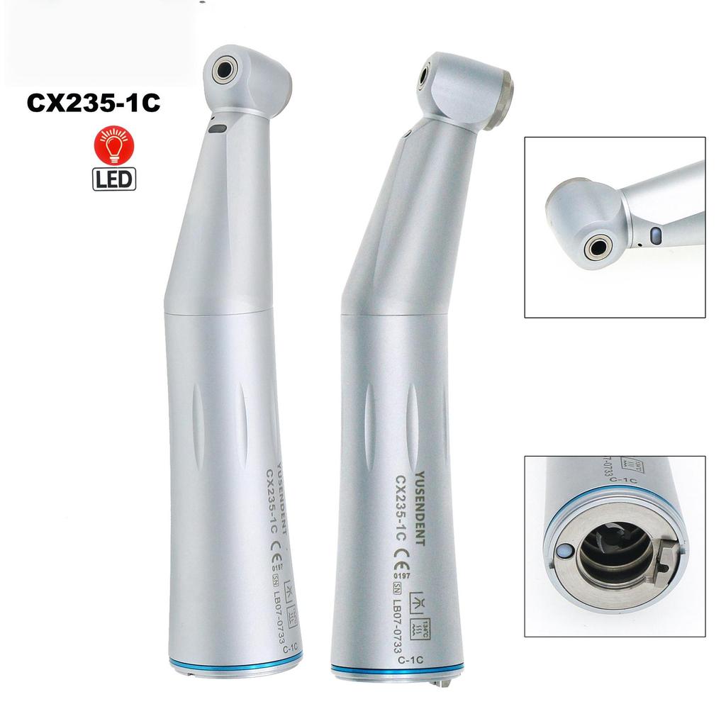 COXO YUSENDENT Dental Faseroptisches Langsamlauf-Handstück Winkelstück Druckknopf Interne Wasserspray E-Typ Passend für NSK KAVO
