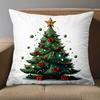 1 Pieces Christmas Tree Pattern Decorative Cushion Pillow Polyester pillowcase, sofa decorative cushion cov Headboard Pillow