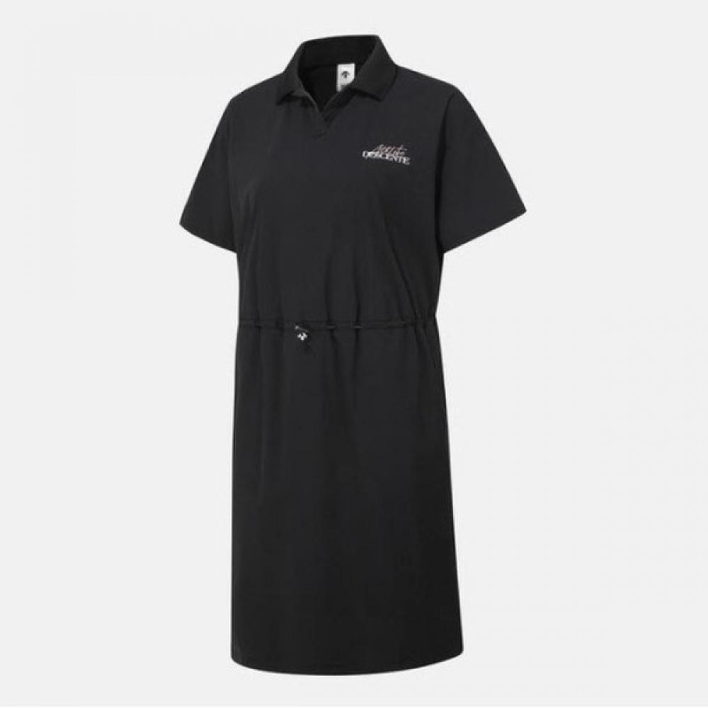 

DeScent Short Sleeve Tee Cqk Sq122pop31 Blk Women S Lightweight Woven dreSS Black 80