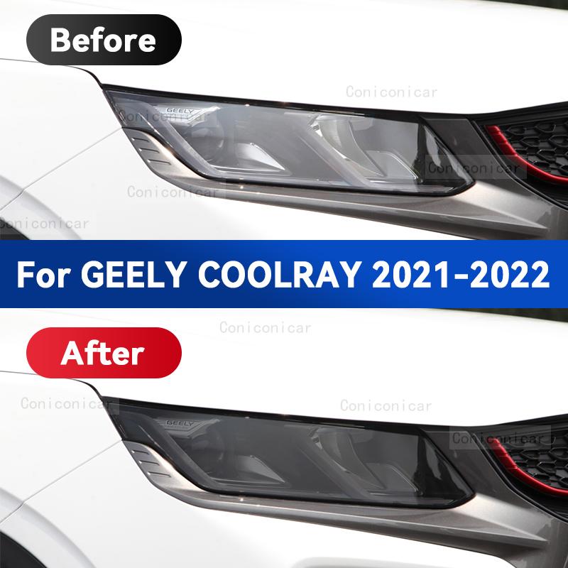 Für GEELY COOLRAY 2021 2022 Auto Scheinwerfer Schwarz TPU Schutzfolie Frontlicht Tönung Farbwechsel Aufkleber Zubehör