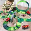 Dinosaur Race Track Toy Fun Interesting Electric Race Car Flexible Track Set for Kids