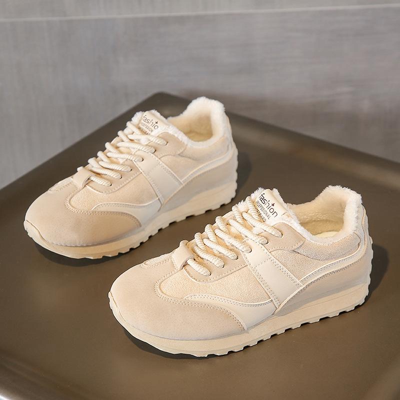 JCF220-1 new autumn thick baseplate shoes women's shoes velvet student casual splicing heightening sports shoes