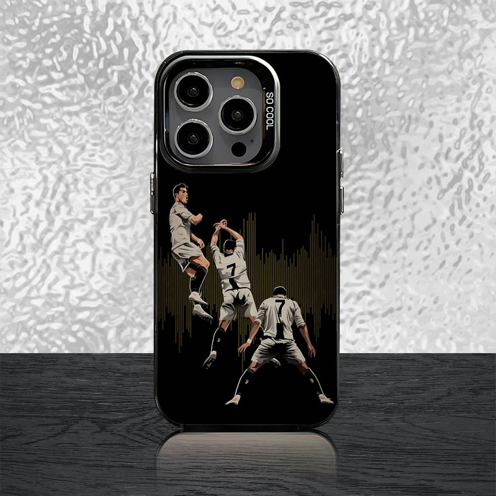 7 FOOTBALL Phone Case For iPhone 16,15,14,13,12,11,Pro,Max,Plus,Mini,SE Cr7 R-ROnAlDoS Black Candy Matte Shockproof Cover