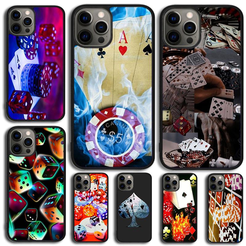 Dices Poker Casino soft Phone Case For iPhone 17 Air 15 16e 14 13 Pro Max Coque 12 11 Pro Max PLUS cover