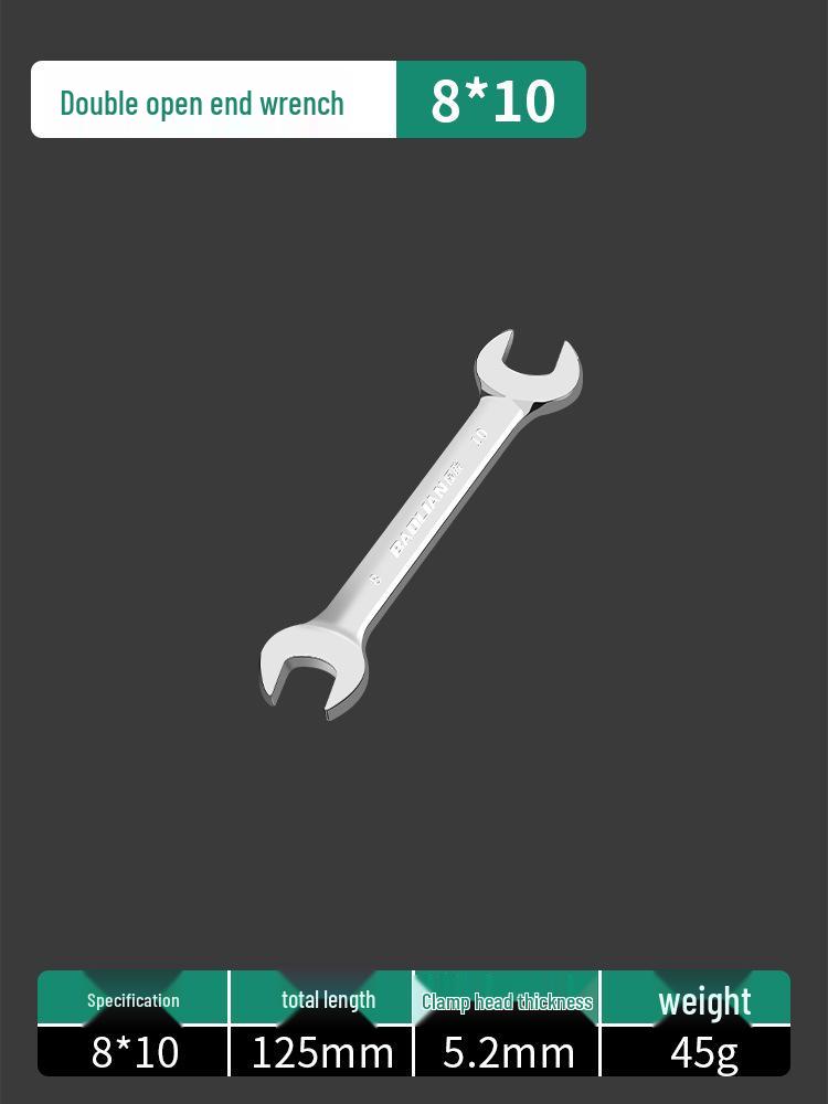 Ultra-Thin Double-Headed Dead Blow Open-End Wrench 8/10, No. 10, Small 14/17 Fork Board Fixing Tool