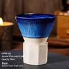 Shangqi Creative Kiln Glaze Ceramic Espresso Tea Cup with Saucer