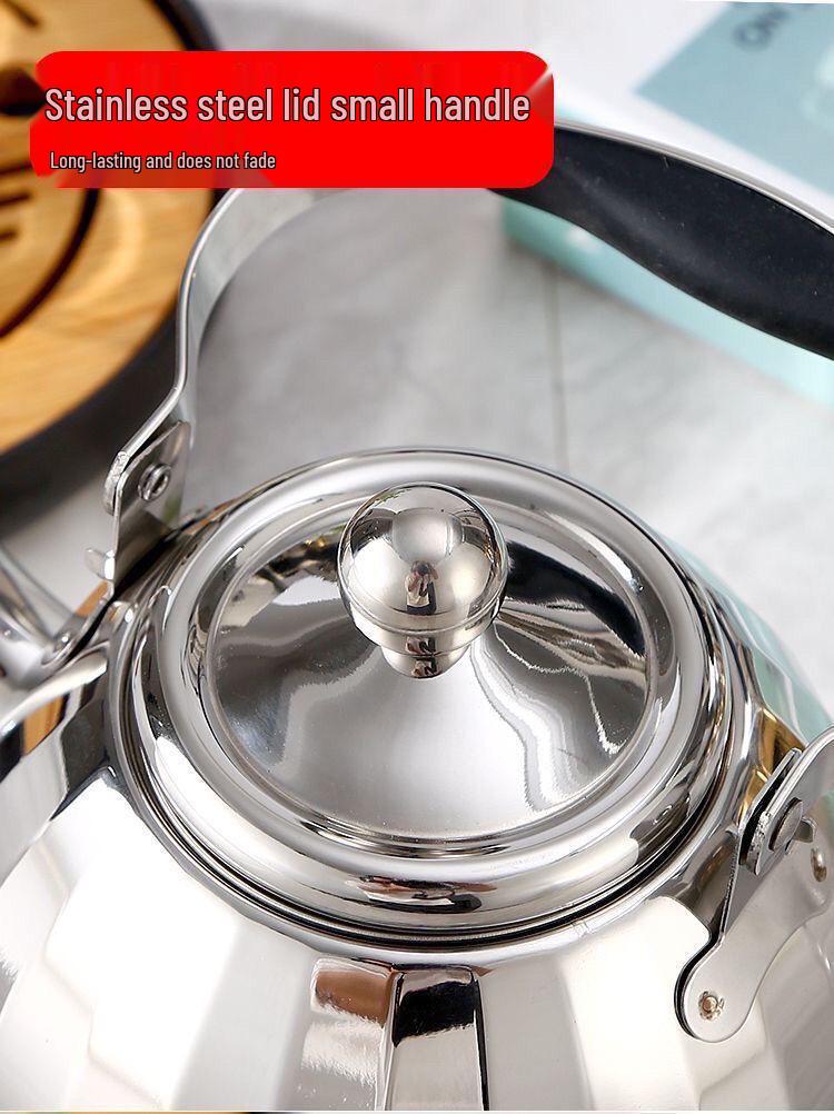 Large Capacity Stainless Steel Teapot with Handle and Tea Infuser - Ideal for Hotels and Restaurants