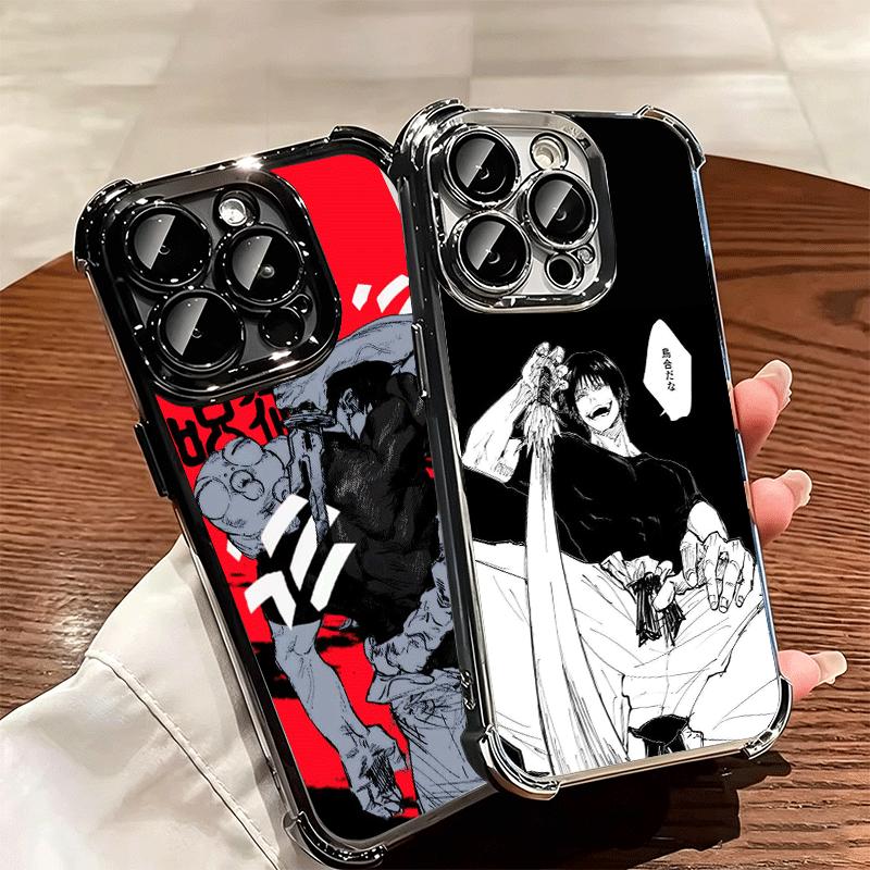 Anime Fushiguro Toji JUJUSU Soft Phone Case For iPhone 15 16 17 Air 14 Pro Max 16E Plus 13 12 Mini Plating Anti-Fall Fundas