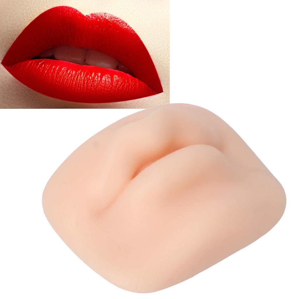 Silicone Lip Model 3D Semi Permanent Soft Microblading Realistic Lip Piercing Practice Model