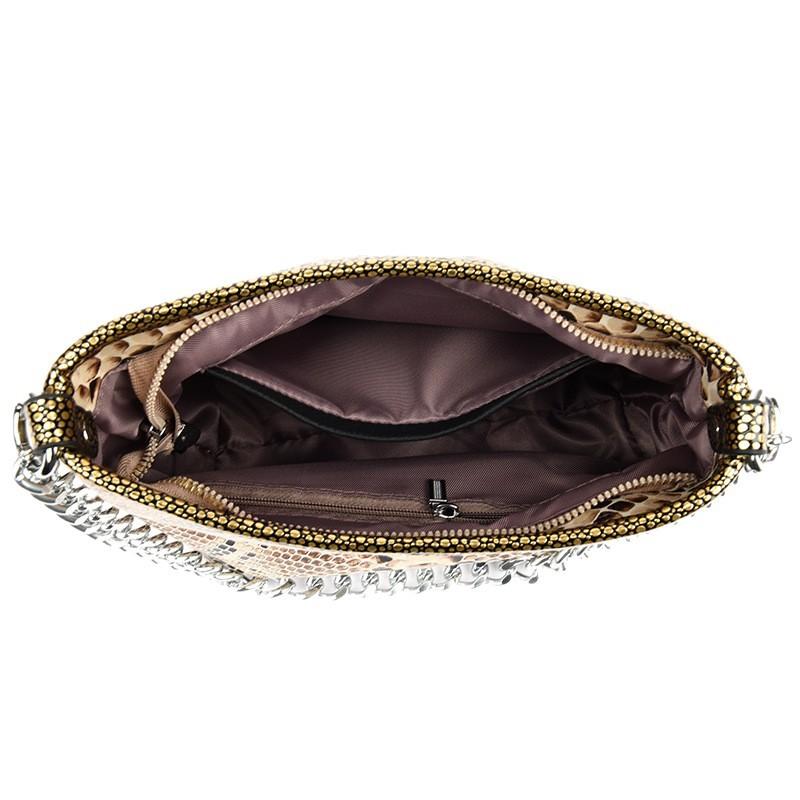 Gradient Snake Pattern Small Shoulder Bags 2025 New Fashion Chain Bucket Bag Street PU Leather Women'S Bag