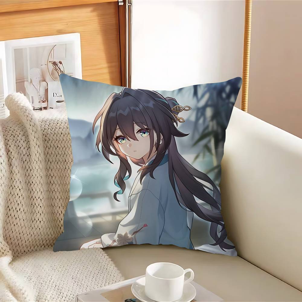 ANIME R-Ruan Mei Ahornblatt Design Kissenbezug Fröhliche Herbsternte Dekor Feiertagsdekoration Kissenbezug