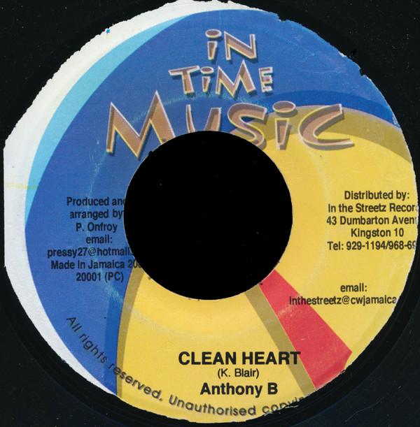

7inch Record ANTHONY B / DESPERADO - Clean Heart / Party Can t Over NONE In Time Music 2001 Jamaica Reggae, Ska & Dub Used