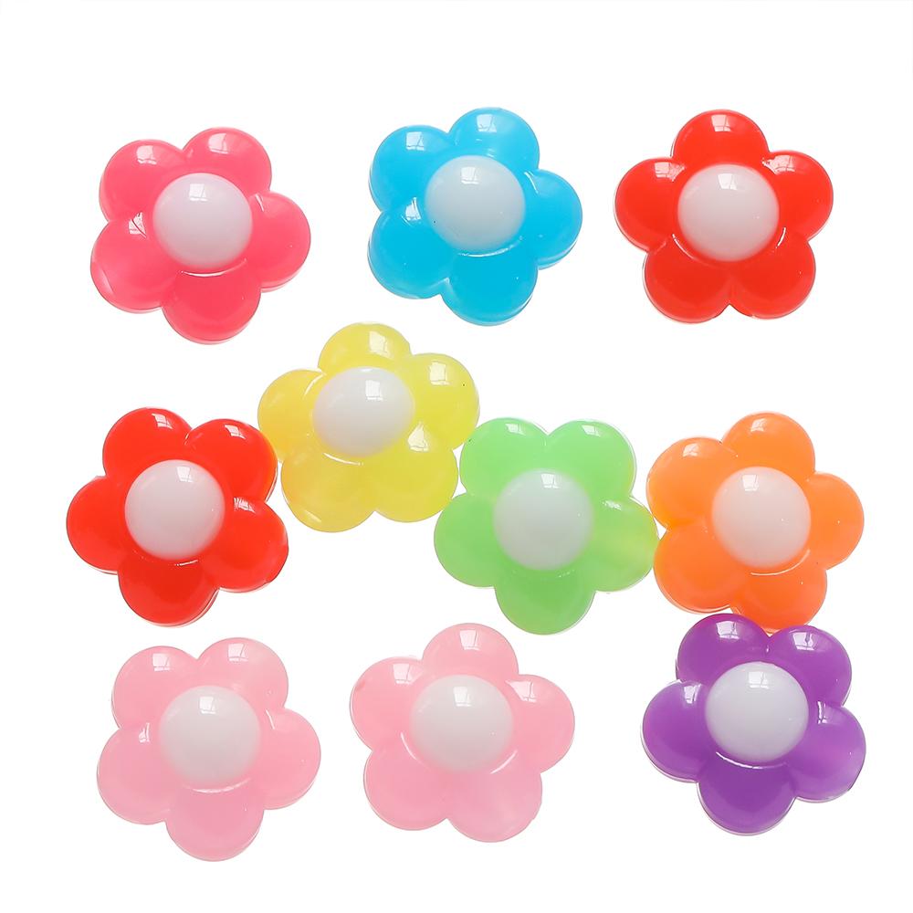 5-10 Stück/Los Gelee-Farbe Blume Acrylperlen Bunte Abstandshalterperlen Für Halskette Bastelarbeiten DIY Herstellungszubehör Großhandel