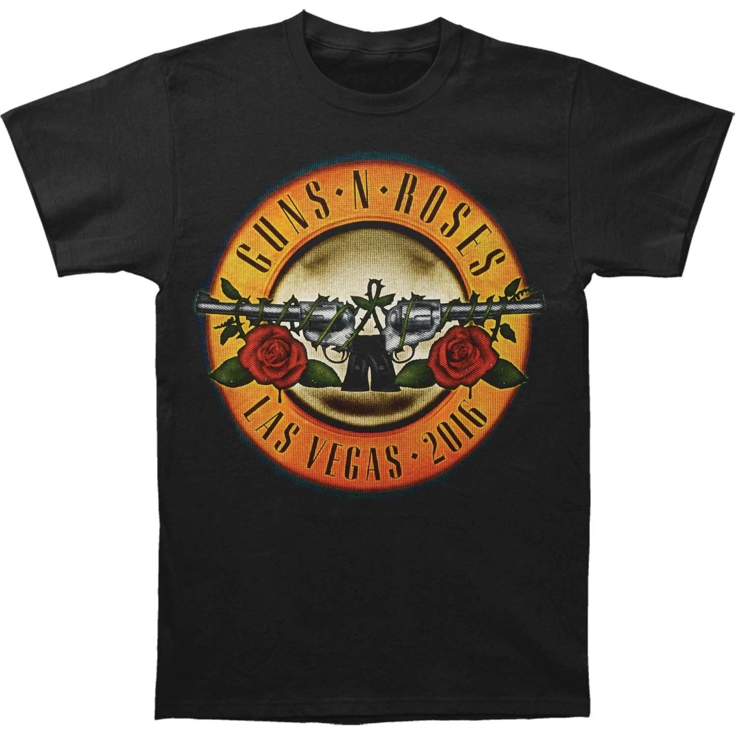 Men s Guns N Roses Las Vegas 2016 Event T-shirt Small Black XXXL