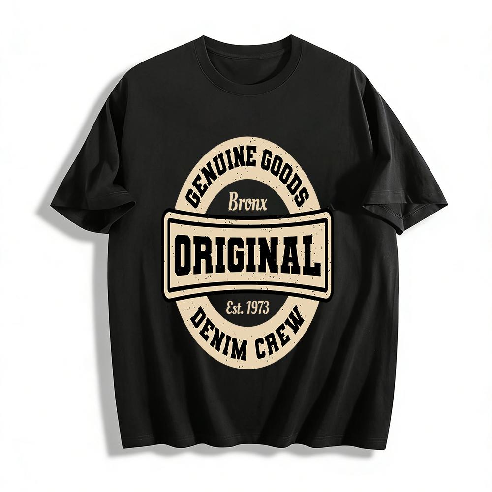 

Bronx Original Denim Crew Genuine Goods Est 1973 Vintage Tee Pure cotton T-shirt XXS