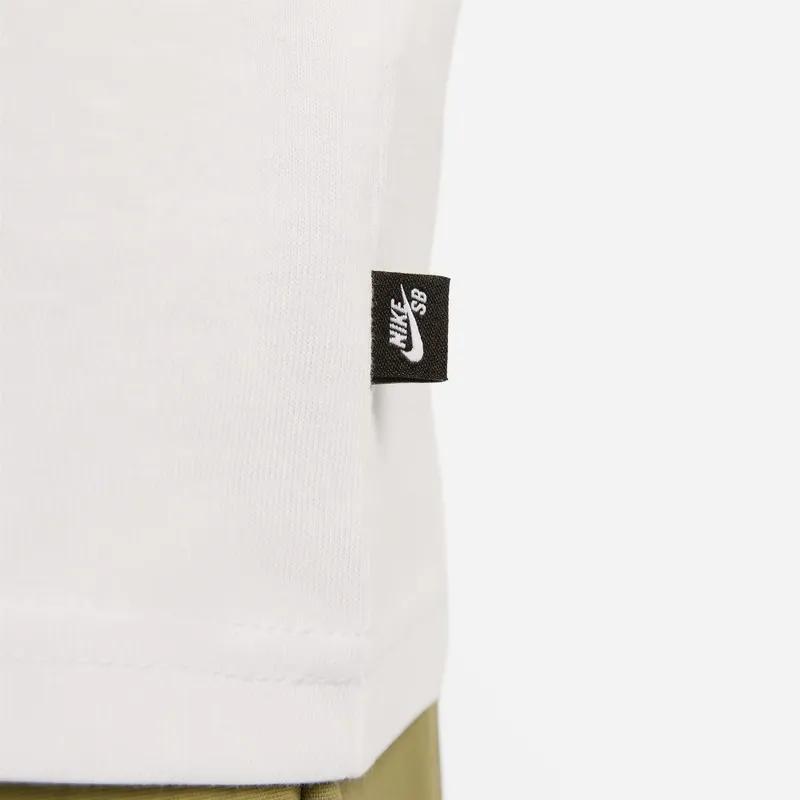 Nike SB T Shirts Men's White Crew Neck Moderate (Unisex) T-Shirts FJ1142 100