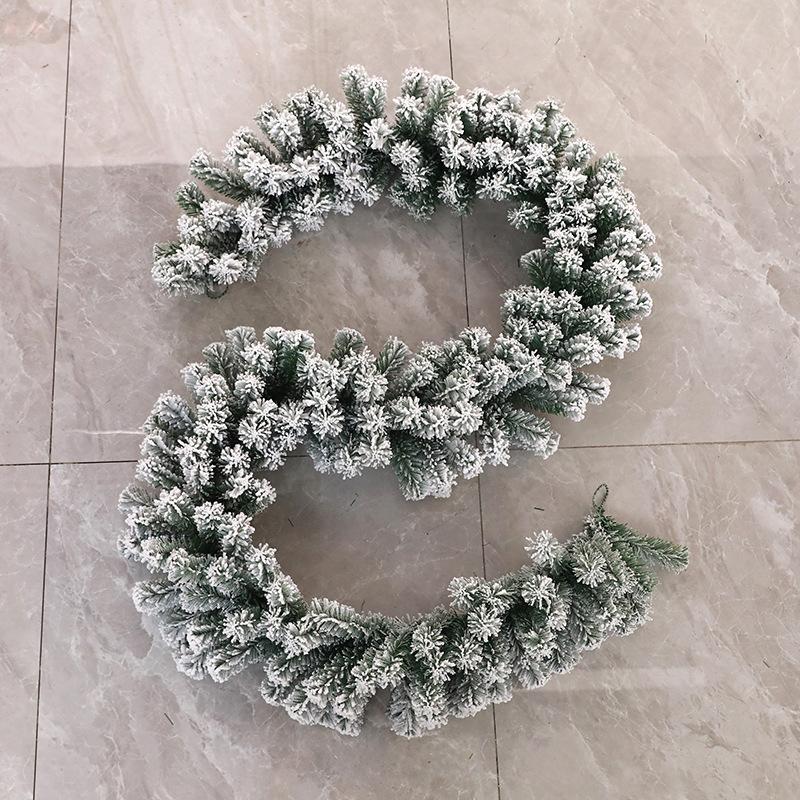 2.7m Christmas Wreath Rattan Garland Artificial Green Pine Hanging Decoration Xmas Tree Home Party Door Fireplace Stair Decor