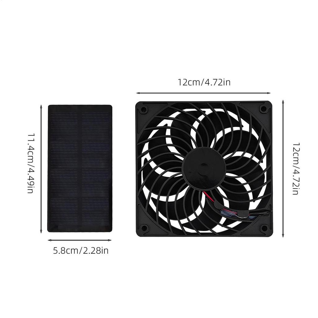 Solar Exhaust Fan For Chicken Coop 0.8w Greenhouse Exhaust Device Chicken Coop Ventilation Device For Home Barn Greenhouse Dog