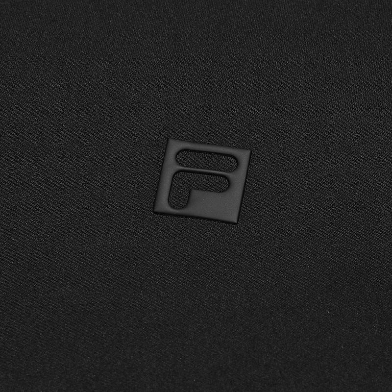 Fila Golf Series Simple Texture Casual Sports Comfortable Knitted Long Sleeve Polo Shirt Men Tops Deep-Black A11M615210FBK