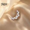 Brooch Pin, Curved Design Imitation Pearl Lapel Pin, Pearlescent Texture Badge for Coats Shirts Scarves Accessories