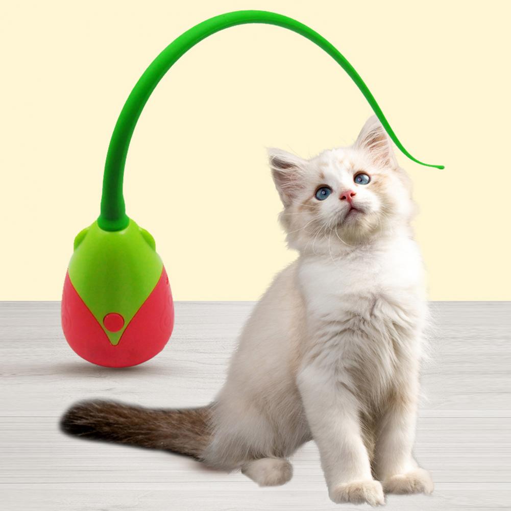 Intelligent Cat Teasers Cat Toy Rechargeable Cat Wand Toy for Indoor Cats Electronic Automatic Silicone Tail Teaser Toy