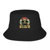 Custom Vintage Best Cat Dad Ever Bucket Hat for Women Unisex Printed Fathers Day Gift Summer Beach Sun Fishing Cap