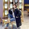 Women's Mid-length Down Padded Jacket Coat Winter Loose Large Size Hooded Thick Warm Parkas