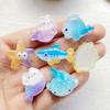 10Pcs Cute Resin Cartoon Shark, Whale, Sea Star Ocean Series Flat Back Cabochons Scrapbooking DIY Jewelry Craft Decoration