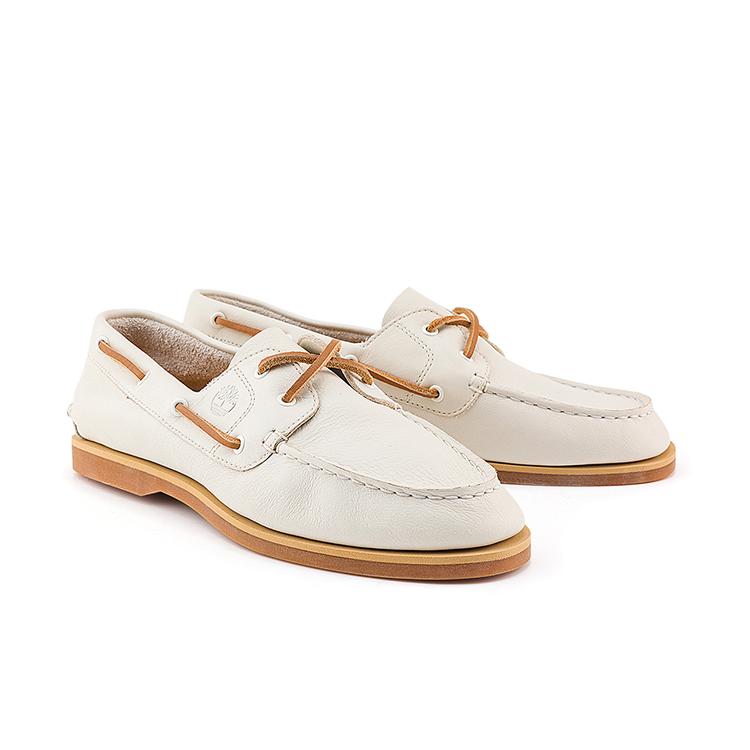 Timberland Slipper aus Leder, leichte Loafer, Damen-Loafer, Natur A2Q9XETD