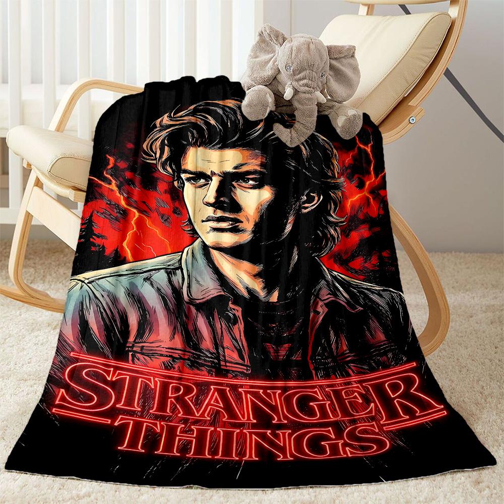 Stranger Things Artwork Suitable Blanket for Offices, Travel, Living Rooms Also a Good Gift for Friends and Family Suitable for All Seasons.