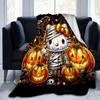 1pc Hello Kitty in Halloween Mummy Costume Blanket Soft Warm Bedding Throw Coverlet for Room Decor, Living Room, Travel, Camping, Car Blankets, Beach,