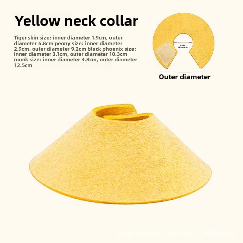 

Adjustable Bird Accessories Anti-bite Anti-peckin Bird Cloak Parrot Elizabethan Circle Bird Neck Sleeve Bird Recovery Collar Tiger skin жовтий