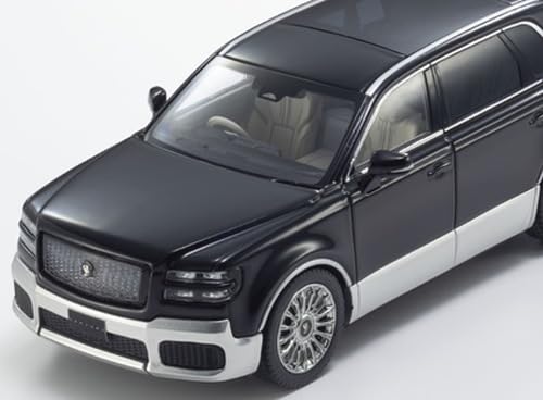 Kyosho Original 1/43 Scale Toyota Century (Rinpo) (Black/Silver) with Fromage Interior, Finished Model, KS03926BS