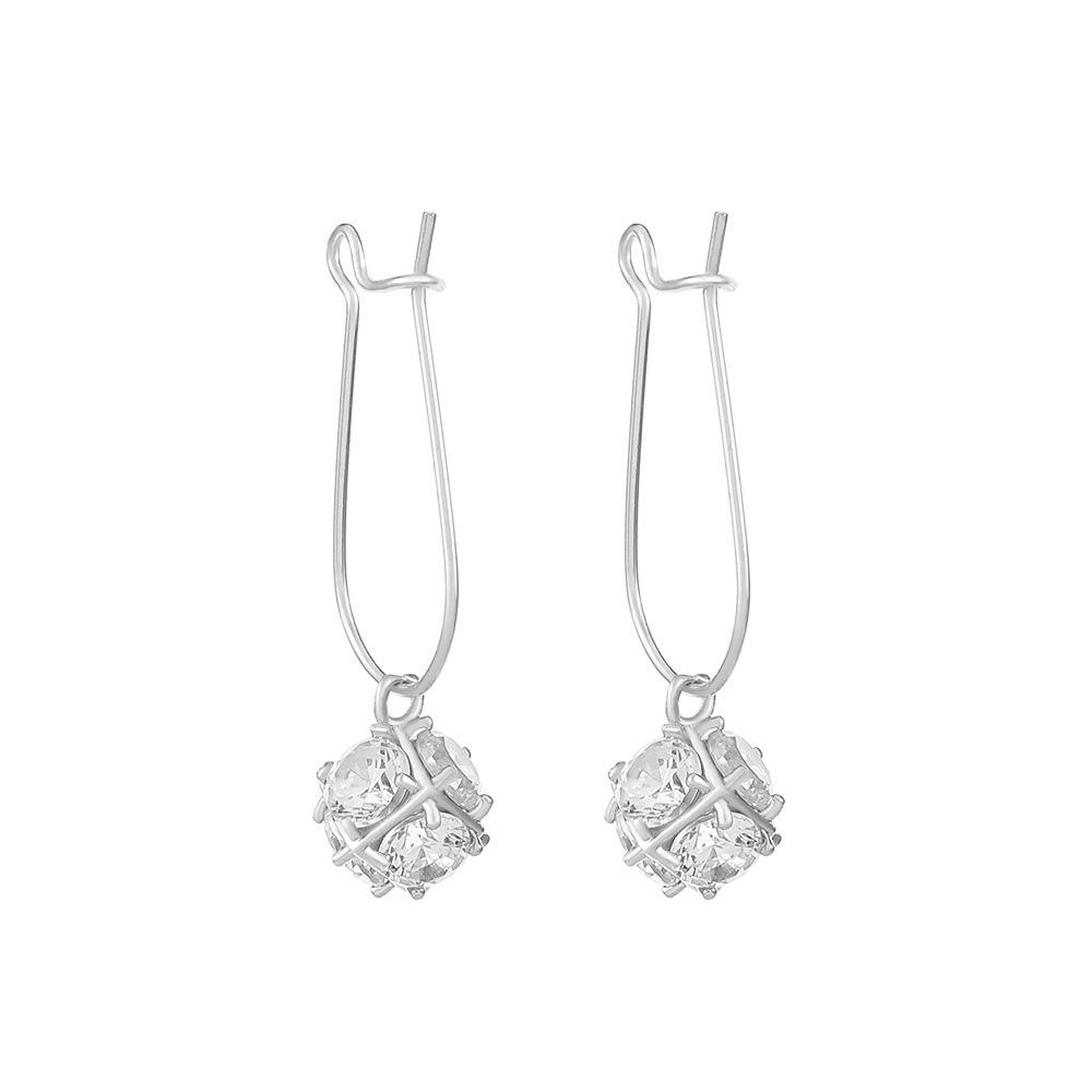 Boucles d'oreilles élégantes en zircon: Design de moulin à vent en diamants colorés pour femmes