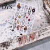 Festival Theme Manicure Stickers Halloween Nail Art Stickers, Ghost Flower Skull Spider Web Self-Adhesive Decals, DIY Supplies for Women Girls Decals