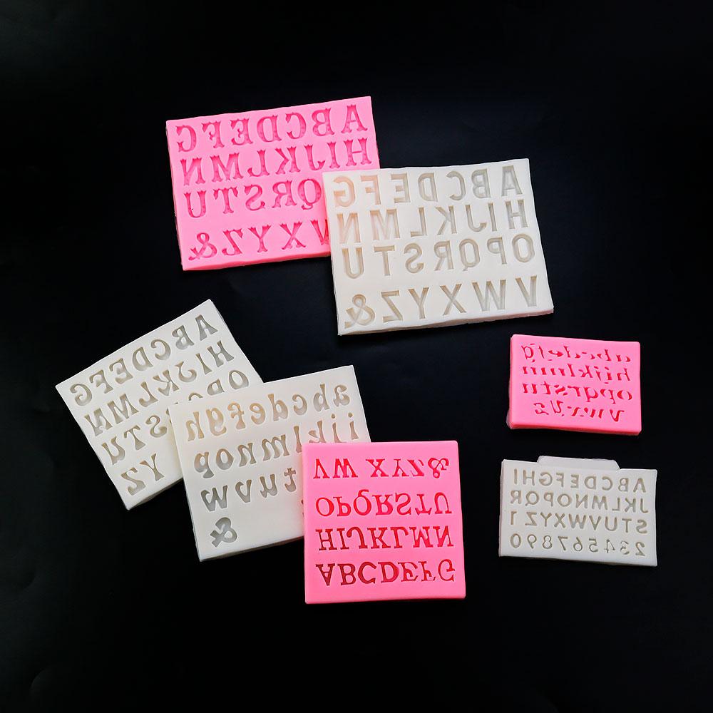 Silicone World 3D Letter Number Silicone Mold Cake Flipping Sugar Chocolate Cake Mold Baking Tools Alphanumeric Resin Molds