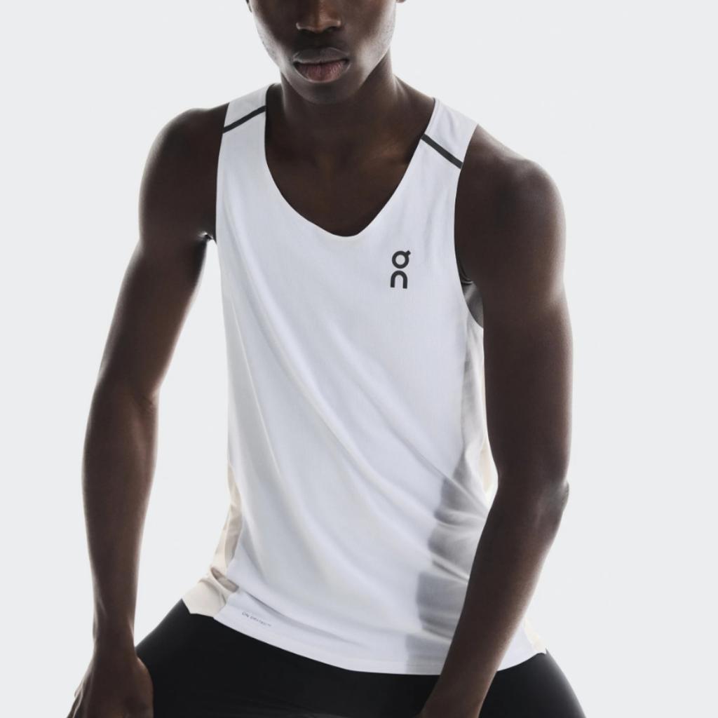 On Performance Tank Running Sports Quick-Dry Breathable Sleeveless Vest Men Tops White Silver 1ME10222993