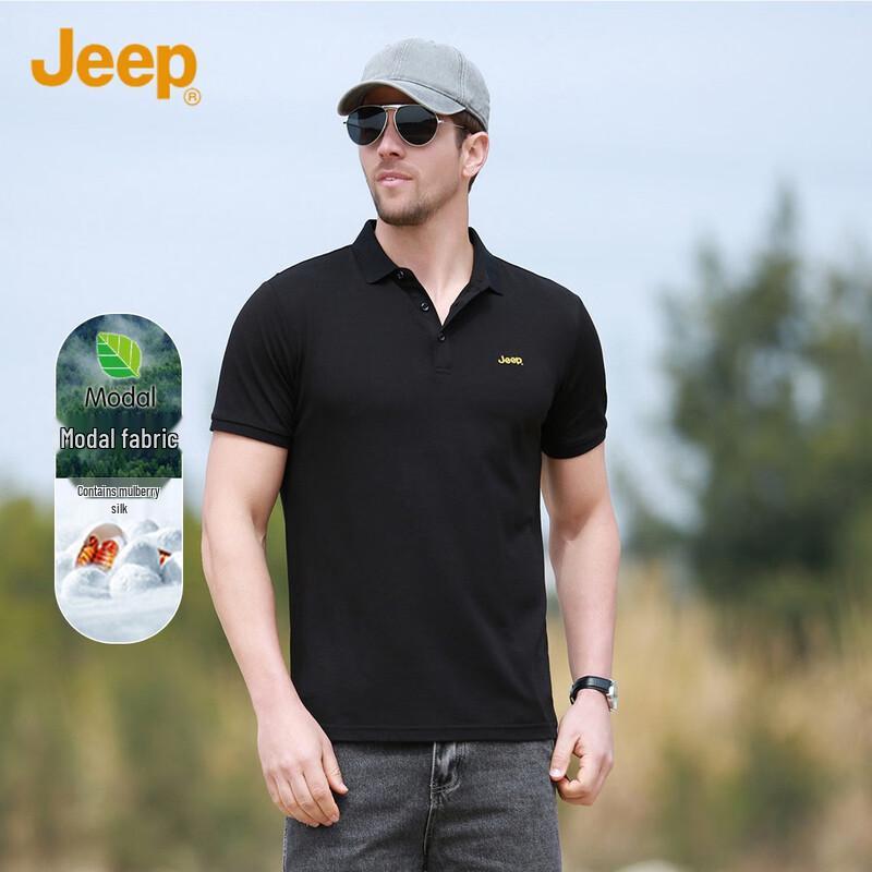 JEEP Men s Summer Short Sleeve Polo Shirt L