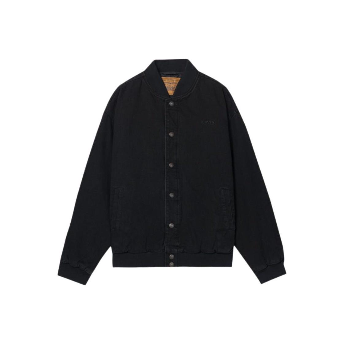 

Levis Повседневная Мода Свободный Однотонный В рубчик Стойка Воротник Куртка с Длинным Рукавом Мужская Куртка 005MZ-0000 L