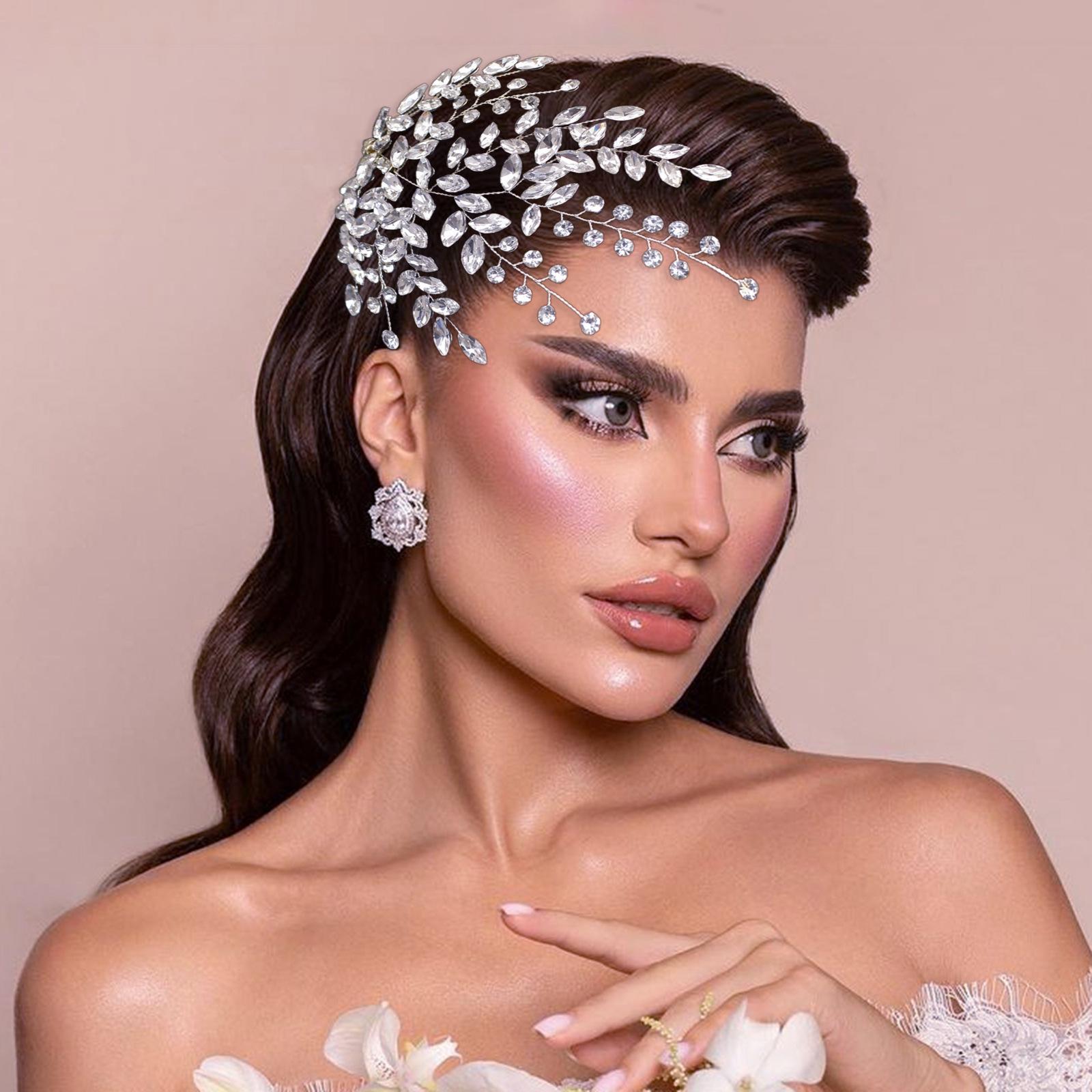 

Rhinestone Headpiece: European-American Handmade Wedding & Evening Hair Accessory (DZ109)