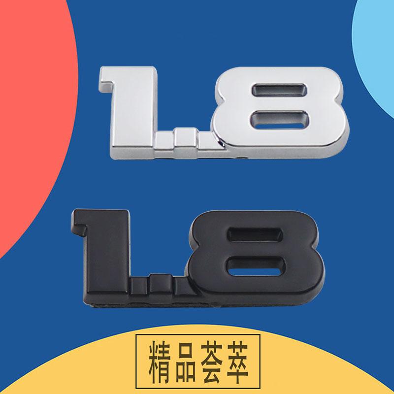 3D Premium ABS 1.8 Letter Sticker Tail Bumper Badge Auto Rear Trunk Emblem Accessories Exterior Decoration