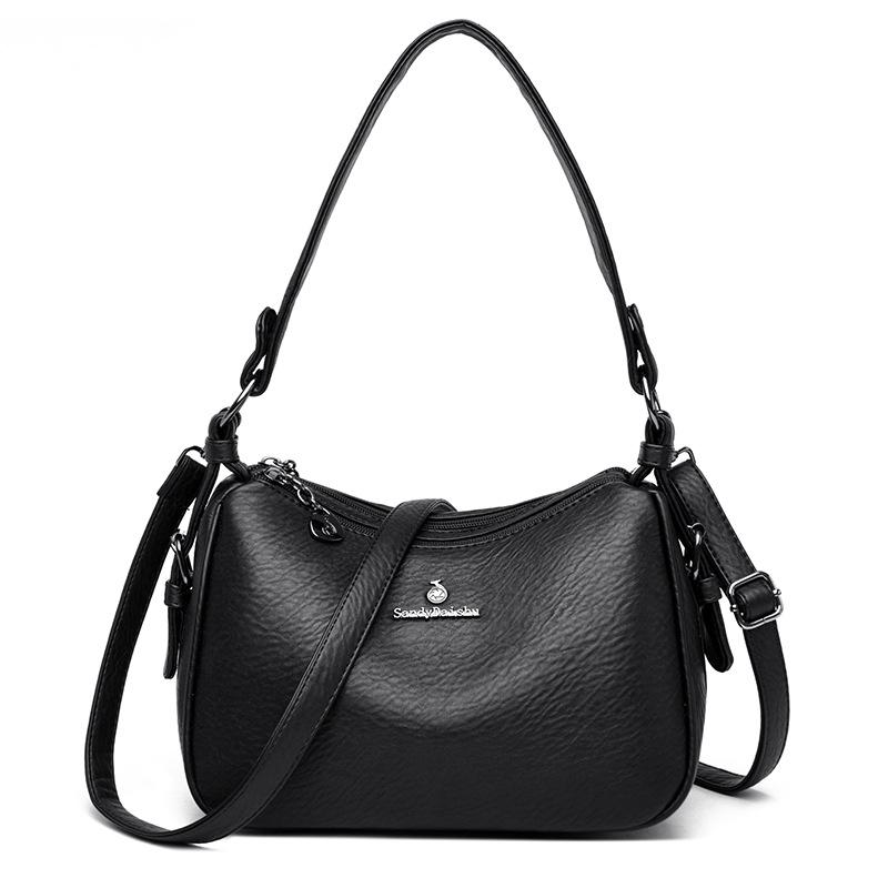 

Versatile shoulder bag Crossbody bag Hand carry satchel чорний