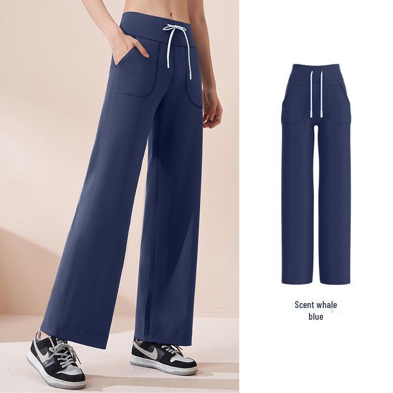 

Juyitang осенняя мода женские бесшовные высокоэластичные широкие брюки со шнурком M