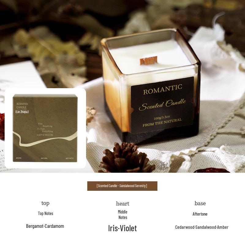 

Винтажный набор деревянных ароматерапевтических свечей с ароматом кофе, эфирными маслами и деревянным фитилём