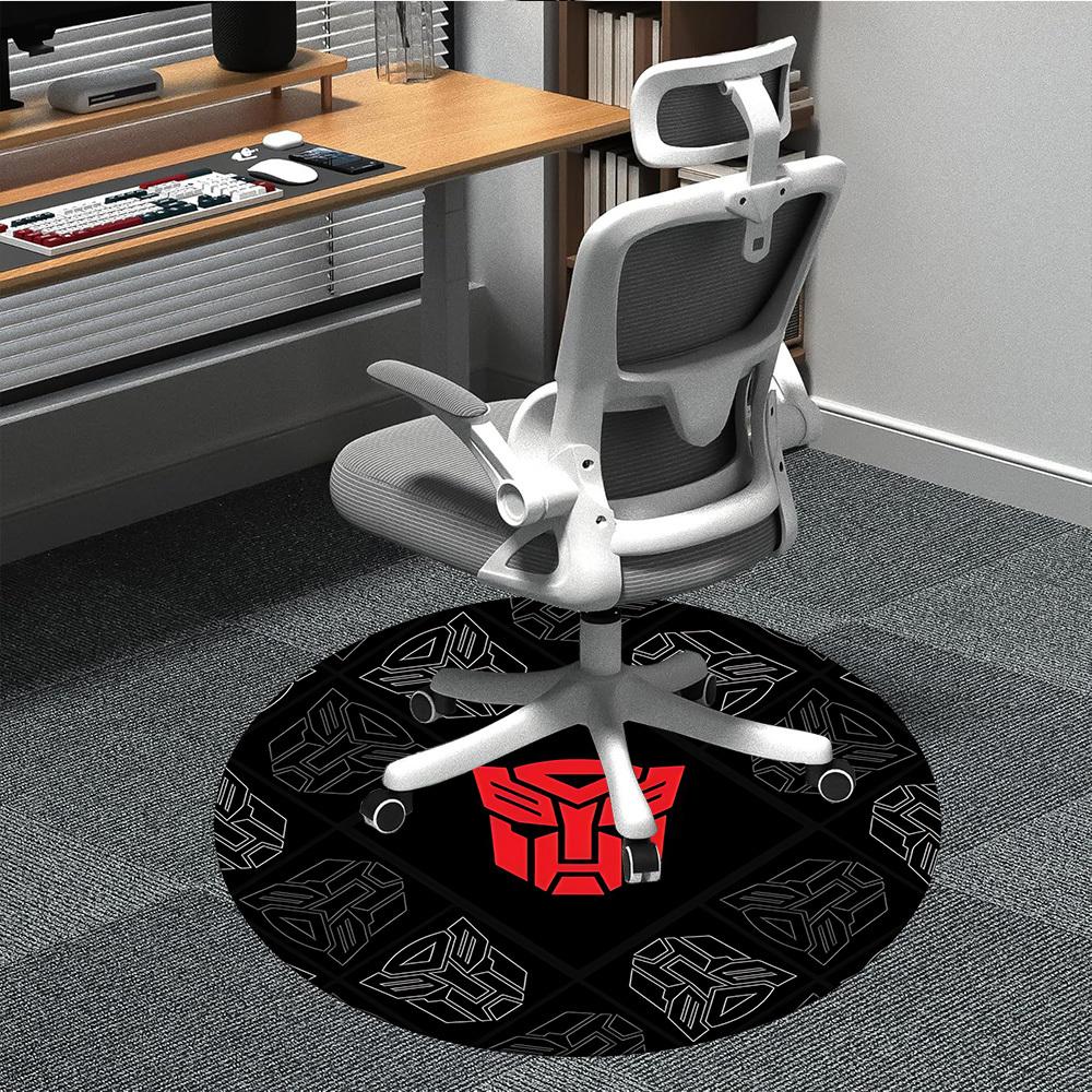 

1pc Transformers Autobots Office Round Area Rug, Indoor Mat Suitable For Office, Under Office Chairs Bedroom Living Room Home Decor, Room Deco131 80cm by 80cm
