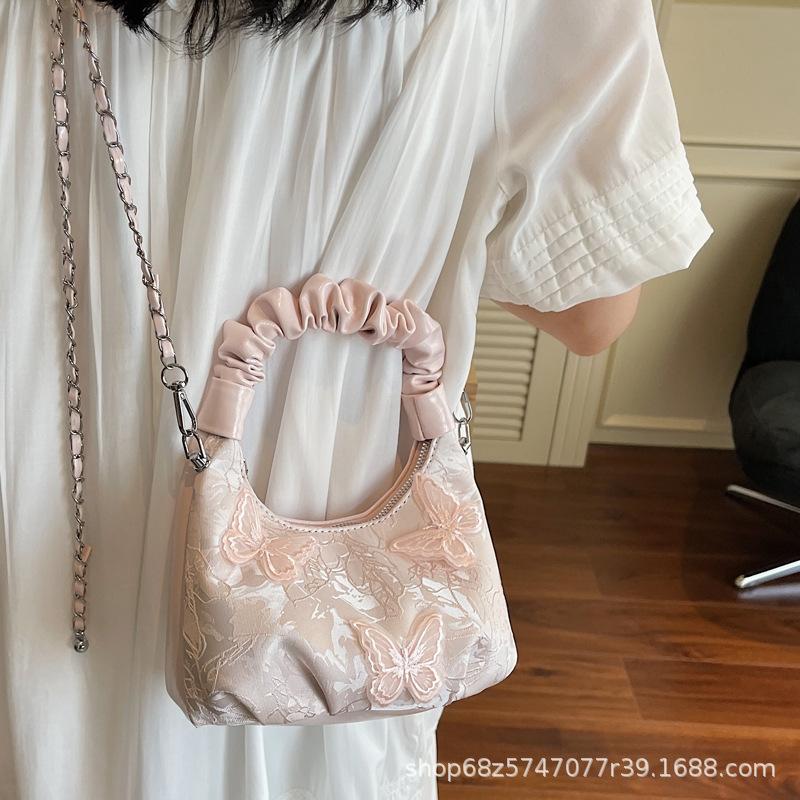New Chinese Niche Women's Bag 2025 New Summer National Tide Style Embroidered Hand-carried Small Bag Large Commuter Shoulder Crossbody Bag