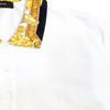 Versace Ss24 Logo Trim Pullover Short Sleeve Polo Shirt Men Polo Shirts White 1012260-1A08837-2W110