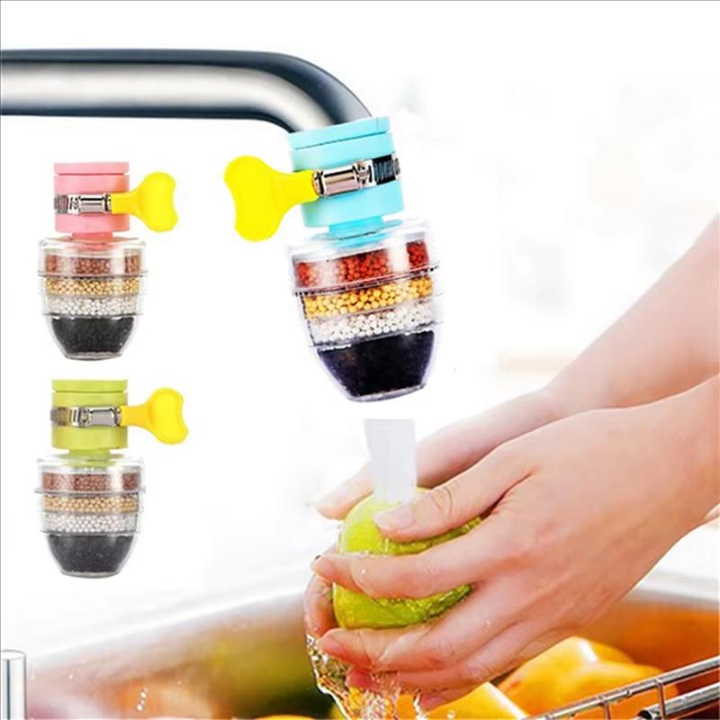 6 Layers Faucet Water Filter Tap Purifier 360° Rotatable Coconut Charcoal Nozzle for Faucet Kitchen Household Water Filter