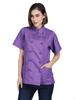 Womens Short Sleeve Chef Coat, Custom Embroidered Culinary Jacket, Knotted Cloth Buttons, Flattering Fit Uniform, Kitchen Gift